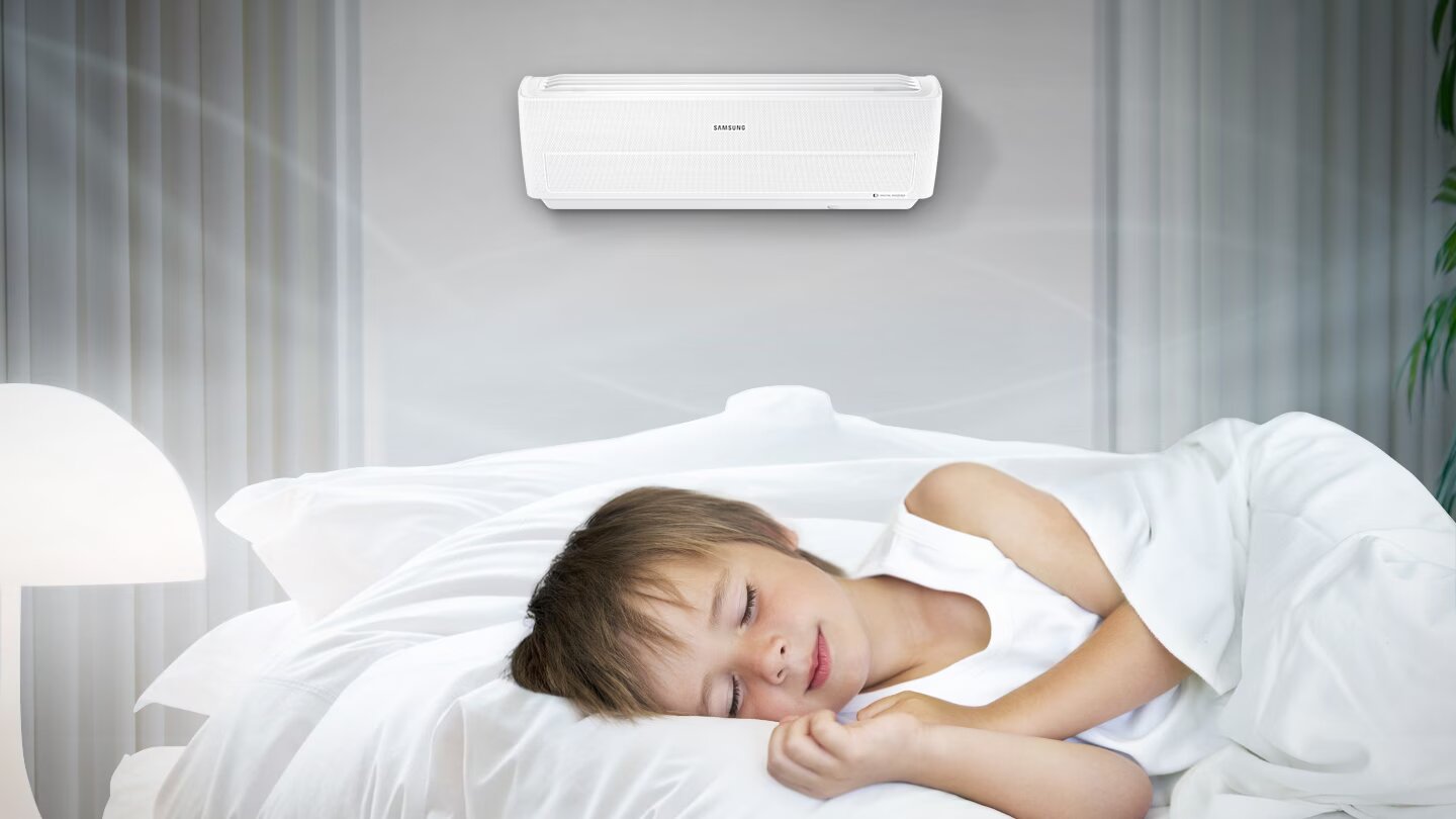 Climatiseur Samsung 18000 BTU Inverter Chaud Froid mode sommeil